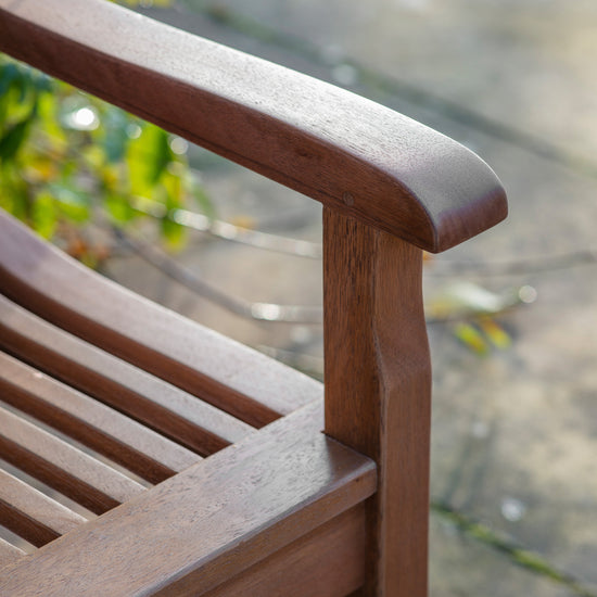 A Lustleigh outdoor bench, ideal for patio use, offered by Kikiathome.co.uk.