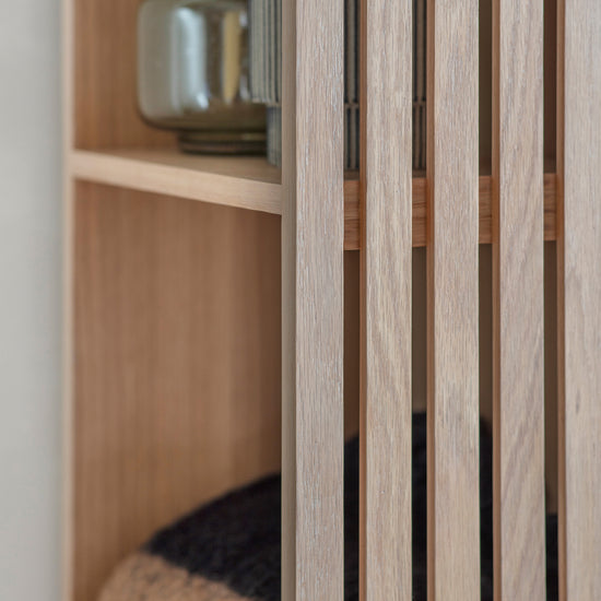 A Tortington Open Wardrobe 800x450x1750mm, a wooden slats wardrobe from Kikiathome.co.uk for interior decor.