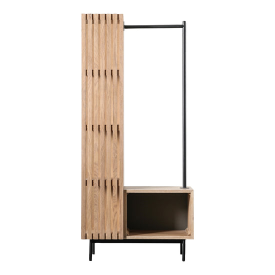 The Tortington Open Wardrobe from Kikiathome.co.uk is a wood and metal interior decor piece.