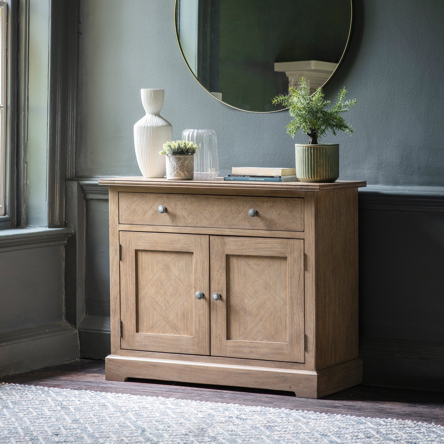 A home furniture sideboard with mirror from Kikiathome.co.uk.