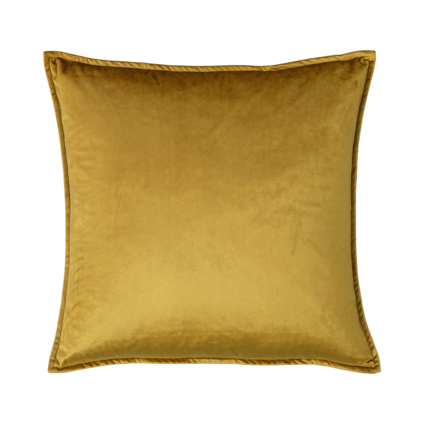 A Meto Velvet Oxford Cushion Gold 580x580mm for home furniture and interior decor on a white background.