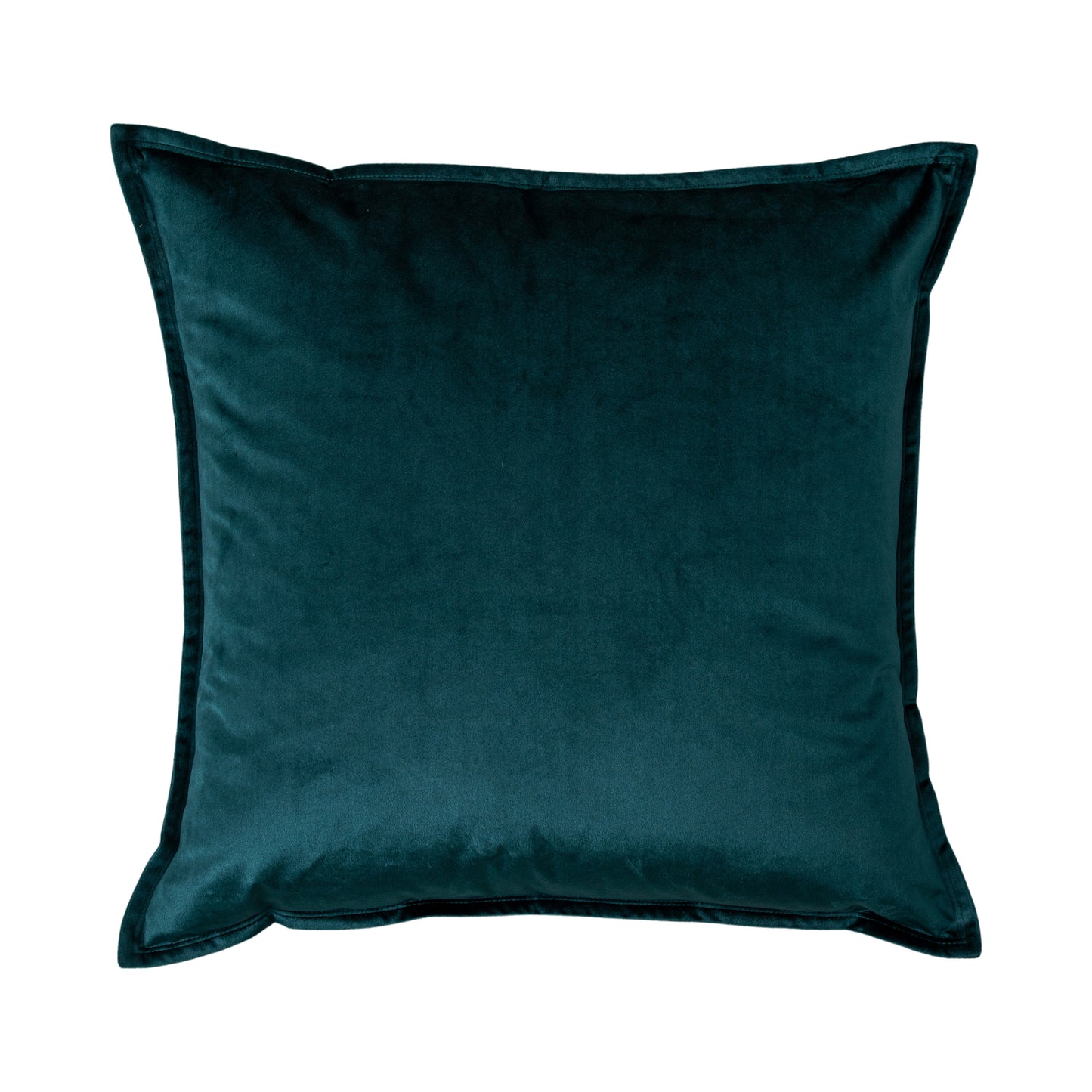 A stylish Meto Velvet Oxford Cushion in Emerald 580x580mm for interior decor available at Kikiathome.co.uk
