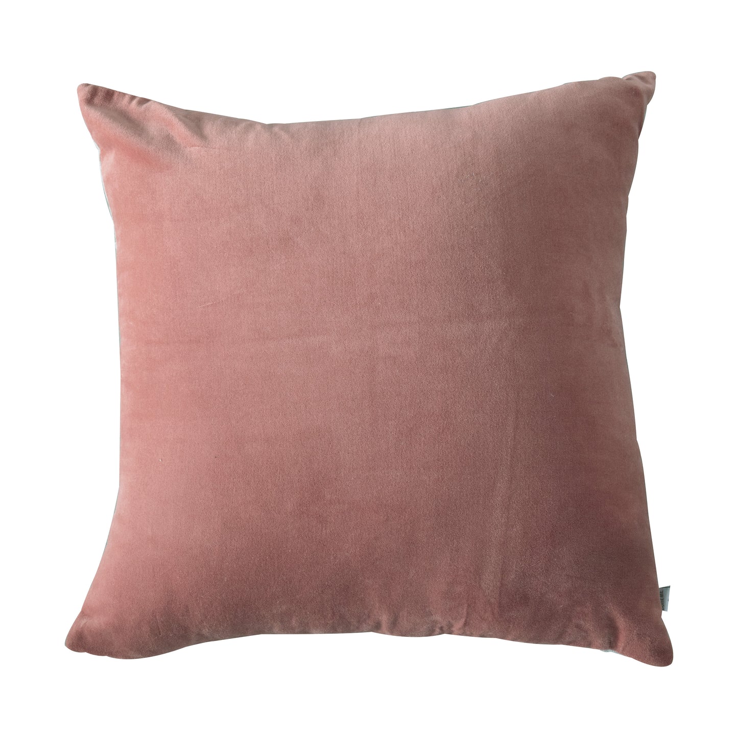 Load image into Gallery viewer, A Cotton Velvet Cushion Blush 500x500mm for interior decor by Kikiathome.co.uk on a white background.
