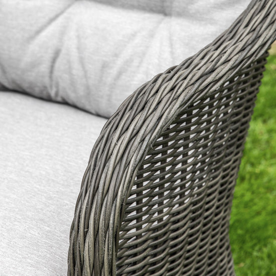 A close up of a Meavy 2 Seater Bistro Set Grey, perfect for interior decor.