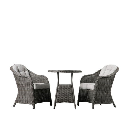 Load image into Gallery viewer, A Meavy 2 Seater Bistro Set Grey by Kikiathome.co.uk showcasing interior decor on a white background.

