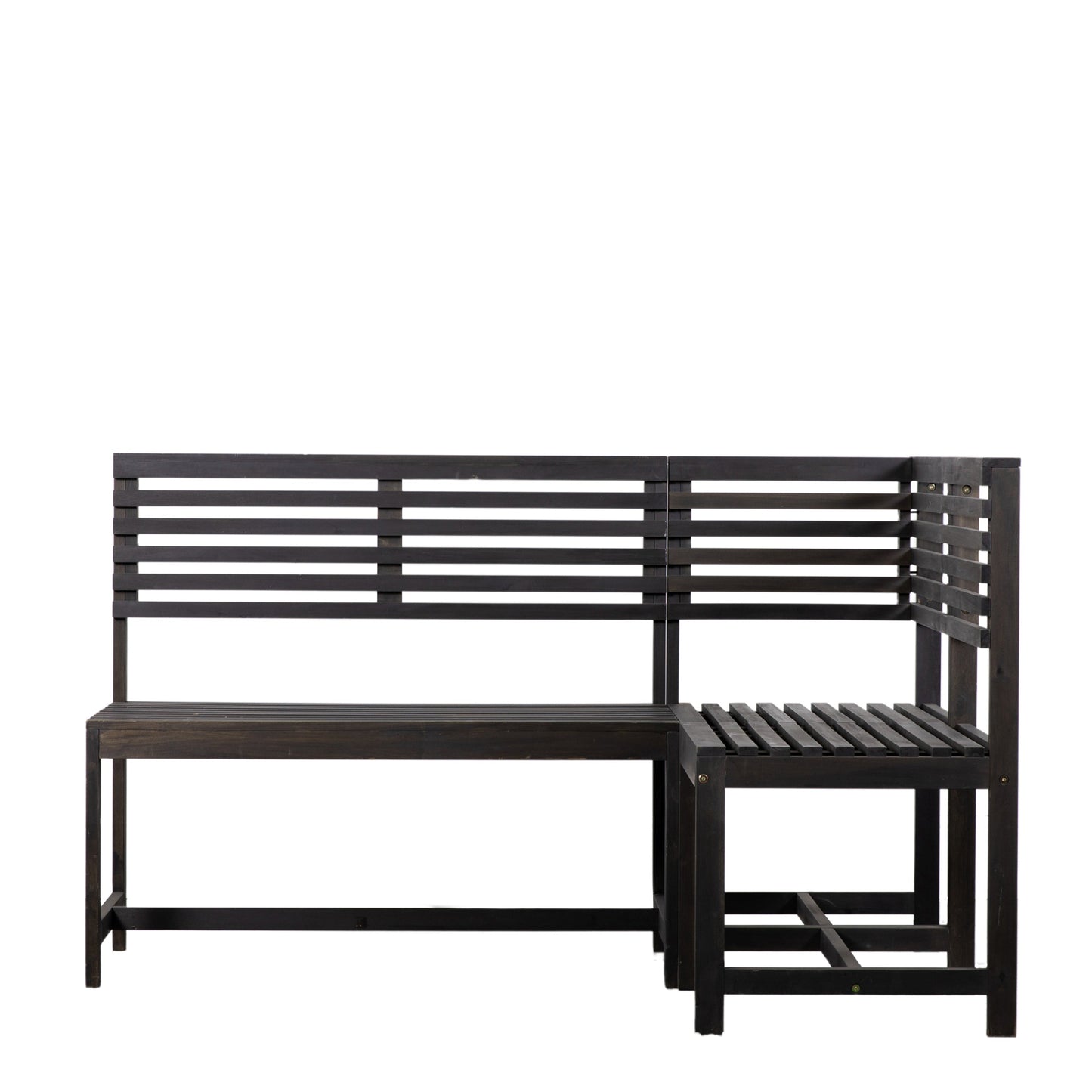 A modular bench with slats, perfect for interior decor and home furniture, available on Kikiathome.co.uk.