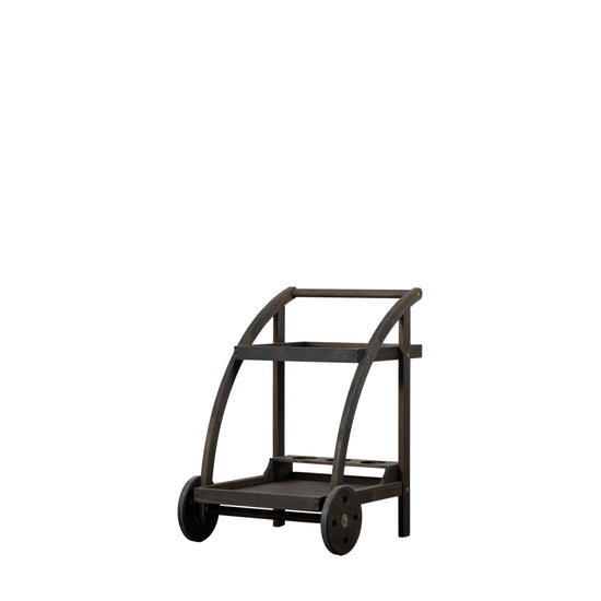 A small Alfrington Drinks Trolley Black perfect for interior decor and home furniture, featured on Kikiathome.co.uk.