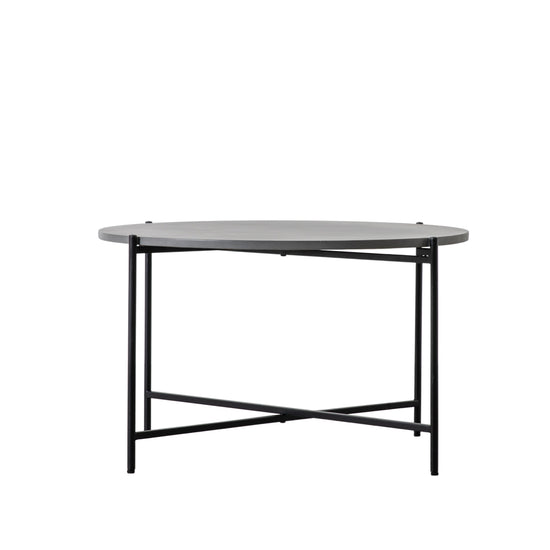 Load image into Gallery viewer, A stylish Ogwell Coffee Table with black legs and a grey top, perfect for interior decor.
