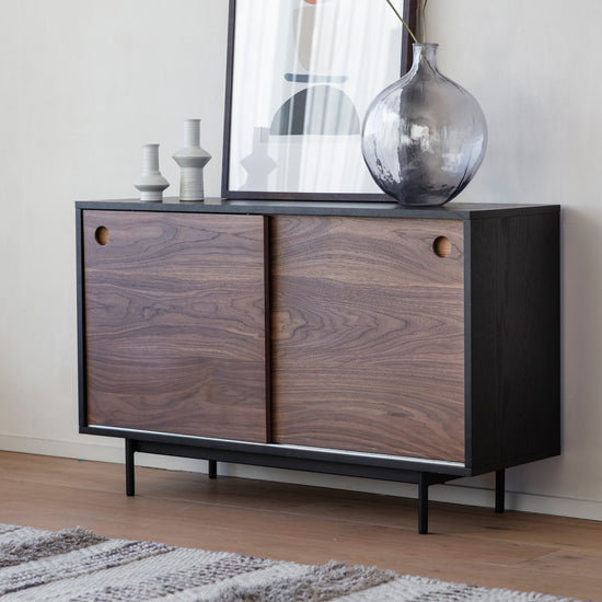 A Barbican 2 Door Cabinet with mirror on top, perfect for home furniture and interior decor.