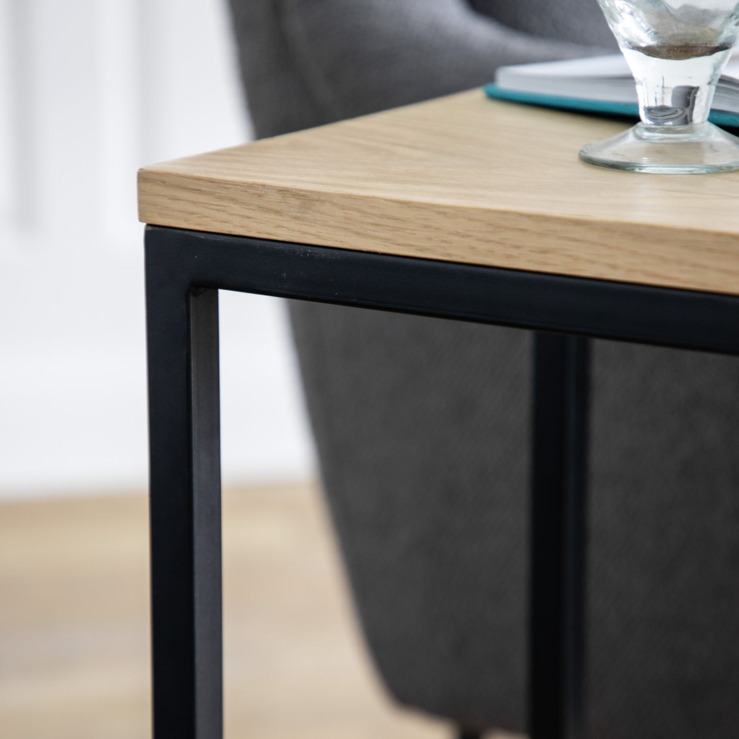 A Staverton Supper C Table 300x400x600mm by Kikiathome.co.uk, perfect for home furniture and interior decor, features a glass top.
