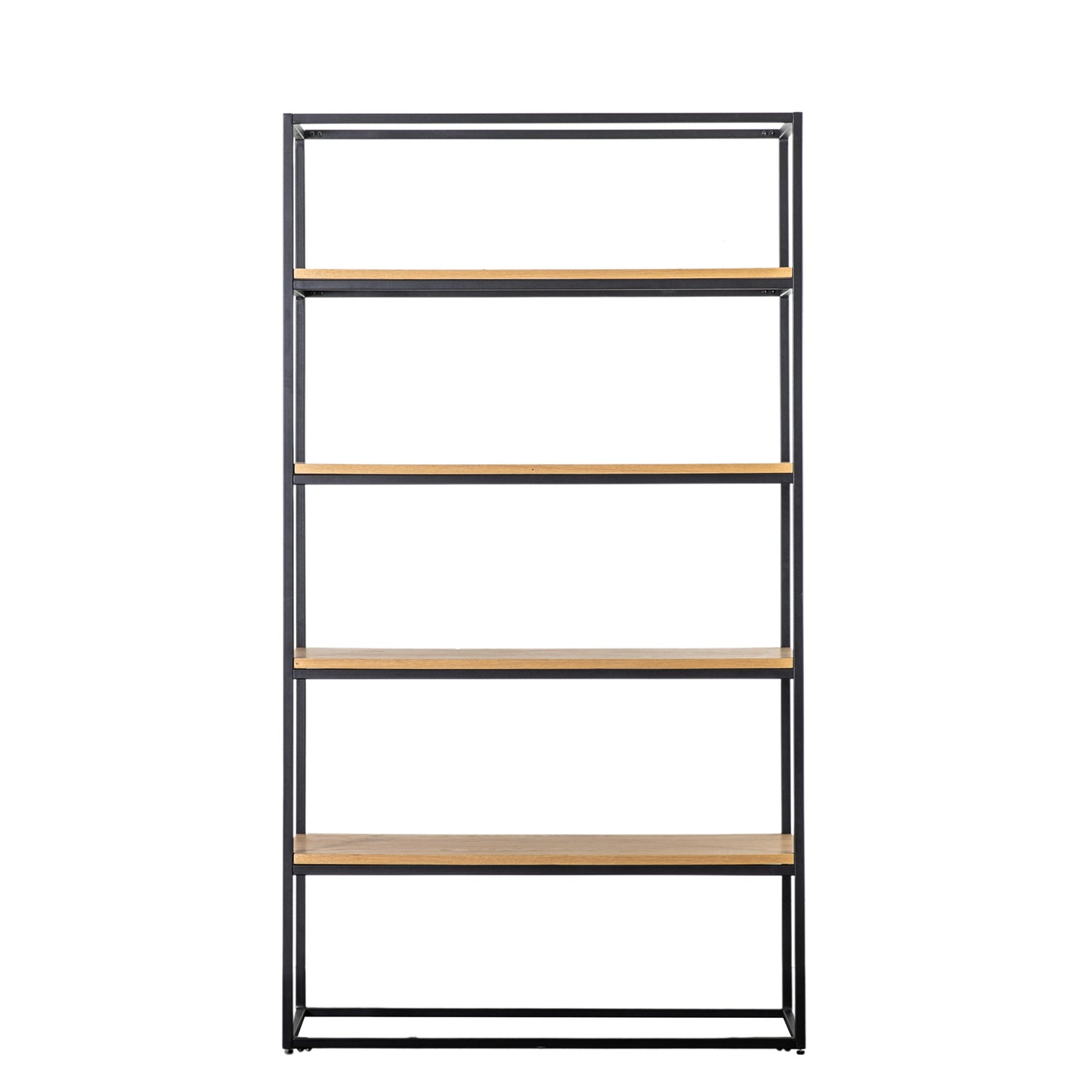 A Staverton Display Unit 1000x380x1800mm with wooden shelves perfect for home furniture and interior decor.