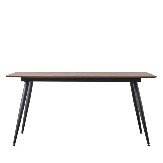 An Ashford Dining Table by Kikiathome.co.uk with black legs and a wooden top, perfect for home furniture and interior decor.