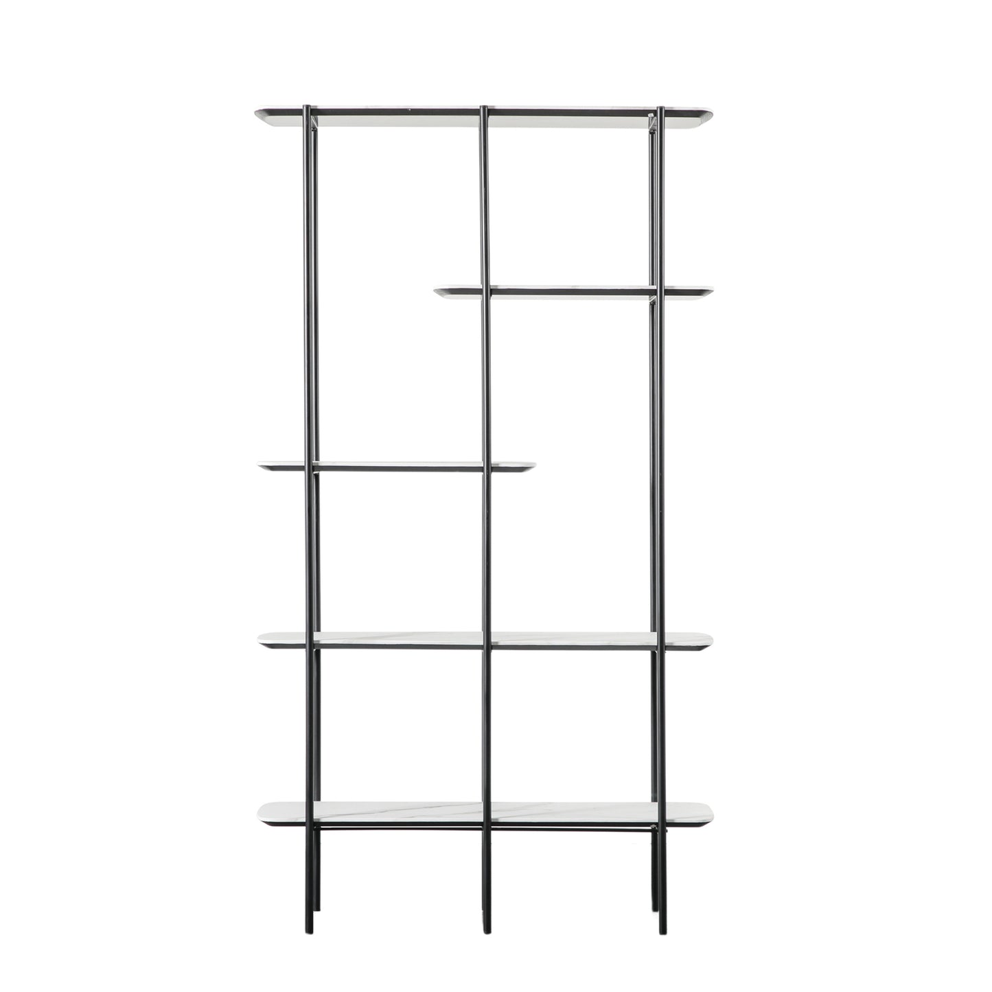 A Ludworth Open DisplayUnit WhitBristle 900x330x1600mm bookcase with glass shelves for interior decor from Kikiathome.co.uk.