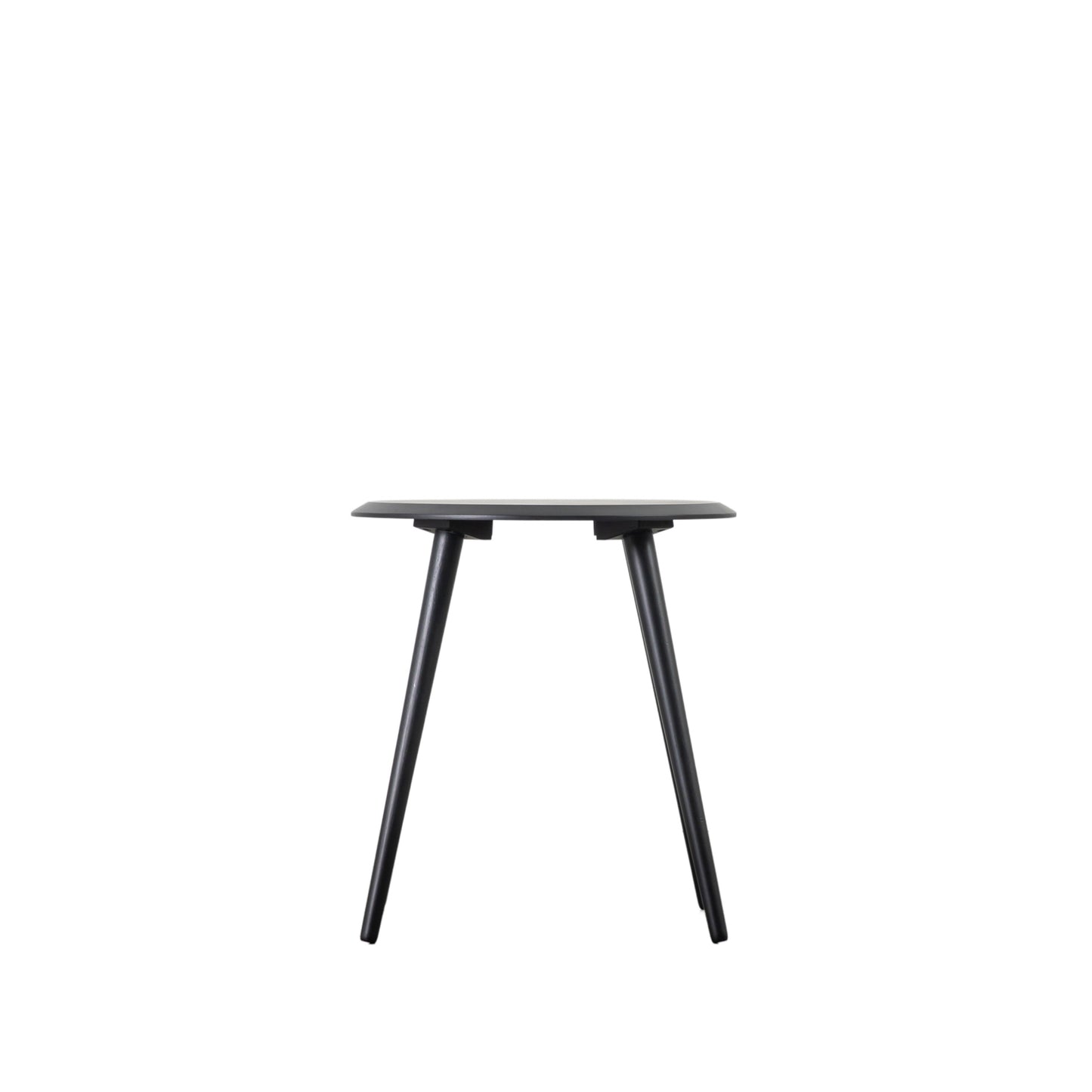 A black Maddox Side Table, perfect for interior decor and home furniture, showcased on a white background from Kikiathome.co.uk.