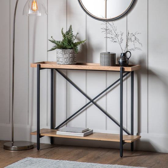 A Torrington Console Table 1000x300x790mm from Kikiathome.co.uk with interior decor and home furniture.