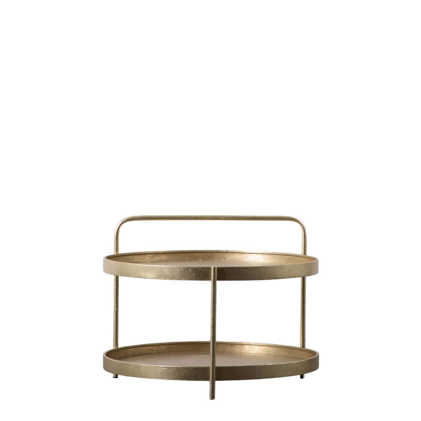 A gold coffee table with metal handle for interior decor from Kikiathome.co.uk.