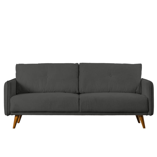 A Miyo 2 Seater Sofa with wooden legs for home furniture and interior decor.