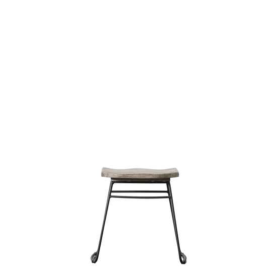 The Dunsford Stool (2pk) from Kikiathome.co.uk is an interior decor piece of home furniture featuring a wooden seat and metal legs.