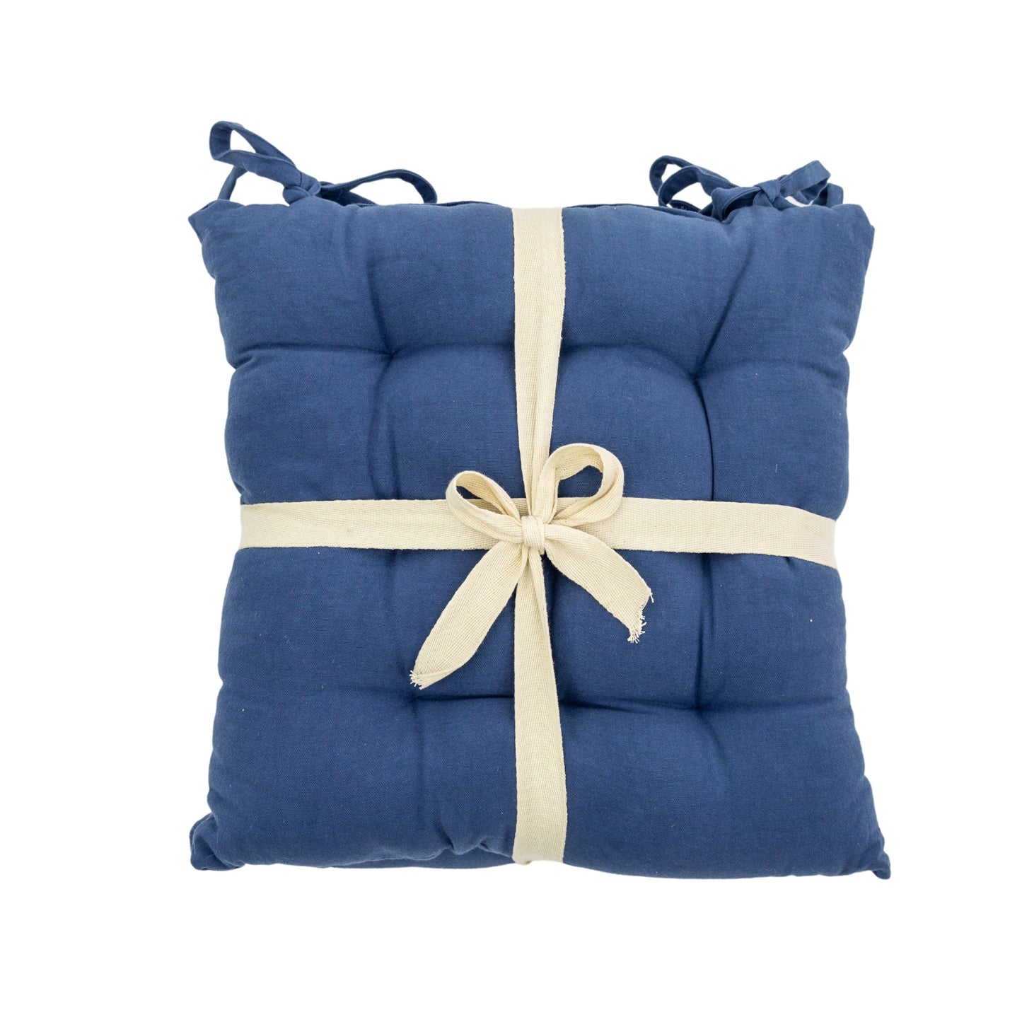 A SC Plain Cotton Seatpad Blue 430x430mm (2pk) for home furniture and interior decor from Kikiathome.co.uk.