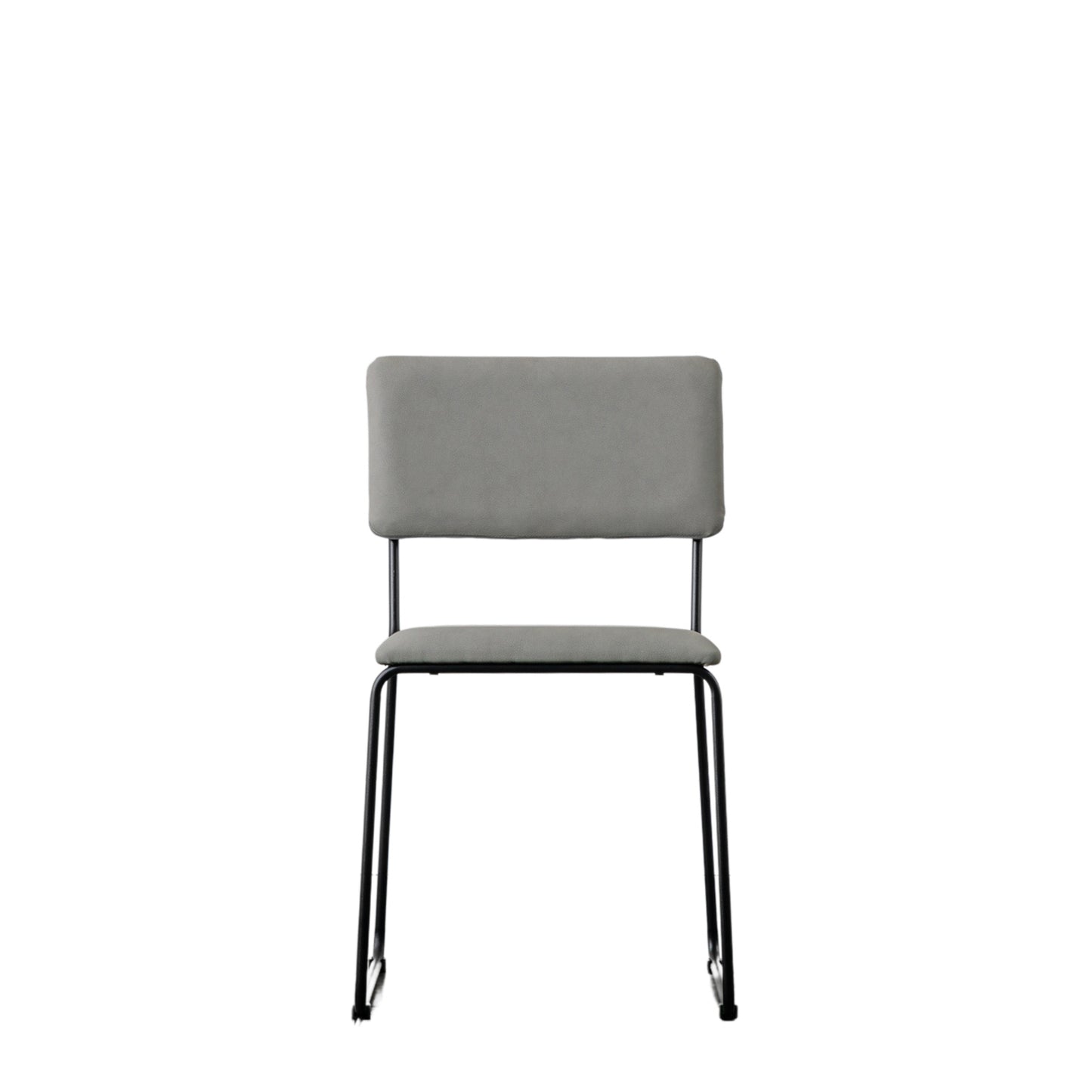 Chivelstone Dining Chair Silver Grey (2pk) with black frame, perfect for interior decor or home furniture, available at Kikiathome.co.uk.