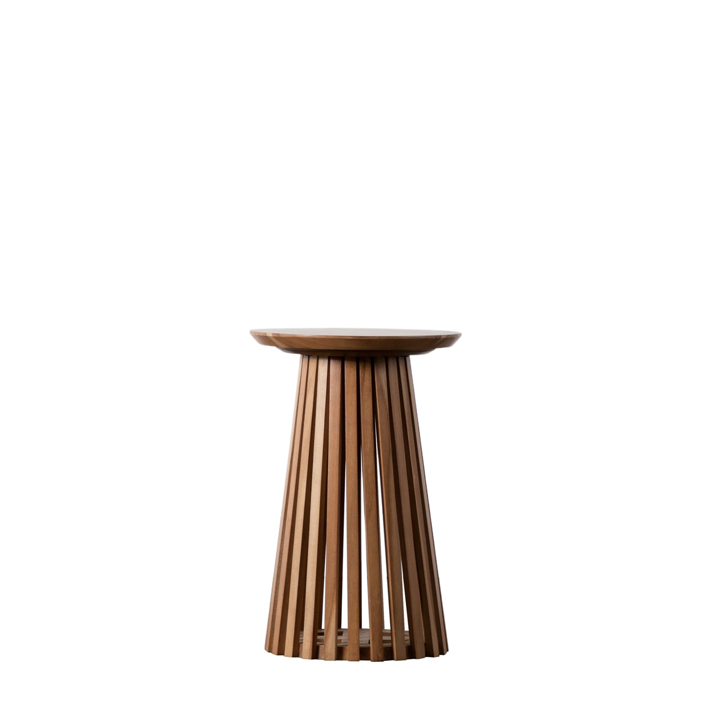 A stylish Ditsum Slatted Side Table 400x400x600mm by Kikiathome.co.uk for interior decor.
