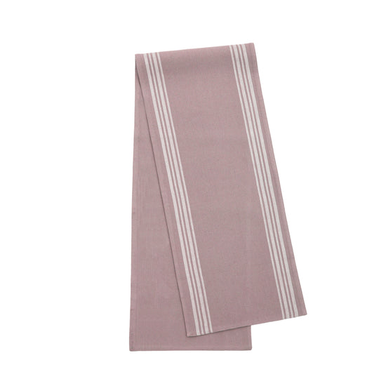 A Stripe Reversible Table Runner Blush 360x2500mm for home furniture and interior decor from Kikiathome.co.uk on a white background.
