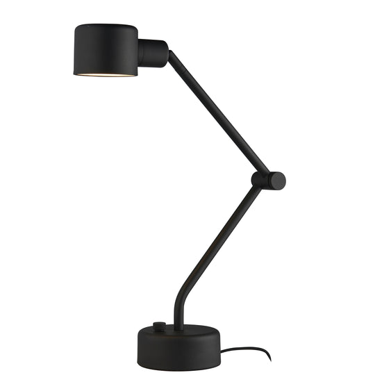 A Fisher Table Lamp Black on a white background for interior decor.