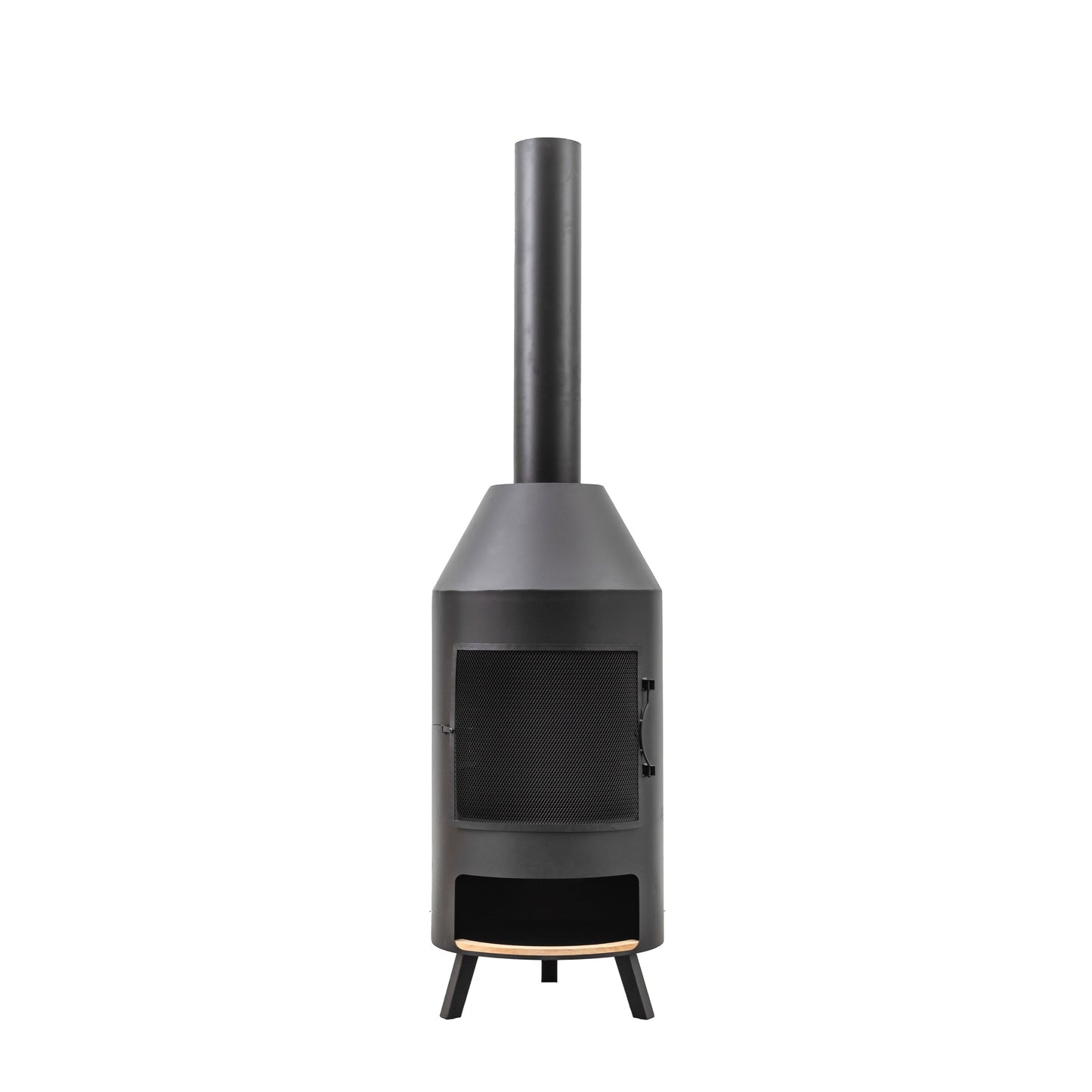 A Marldon Chiminea with Pizza Shelf, perfect for interior decor and home furniture, showcased on a white background.