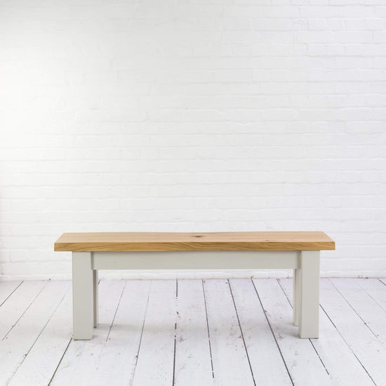 Load image into Gallery viewer, A Rustic Oak Monty Bench by Kiki adds charm to any interior decor.
